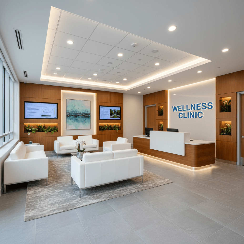 Medical clinic commercial renovation with professional finishes