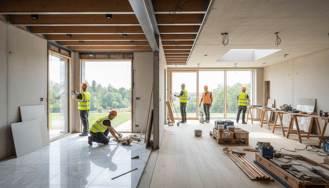 AMG Construction team working on residential home renovation in Toronto