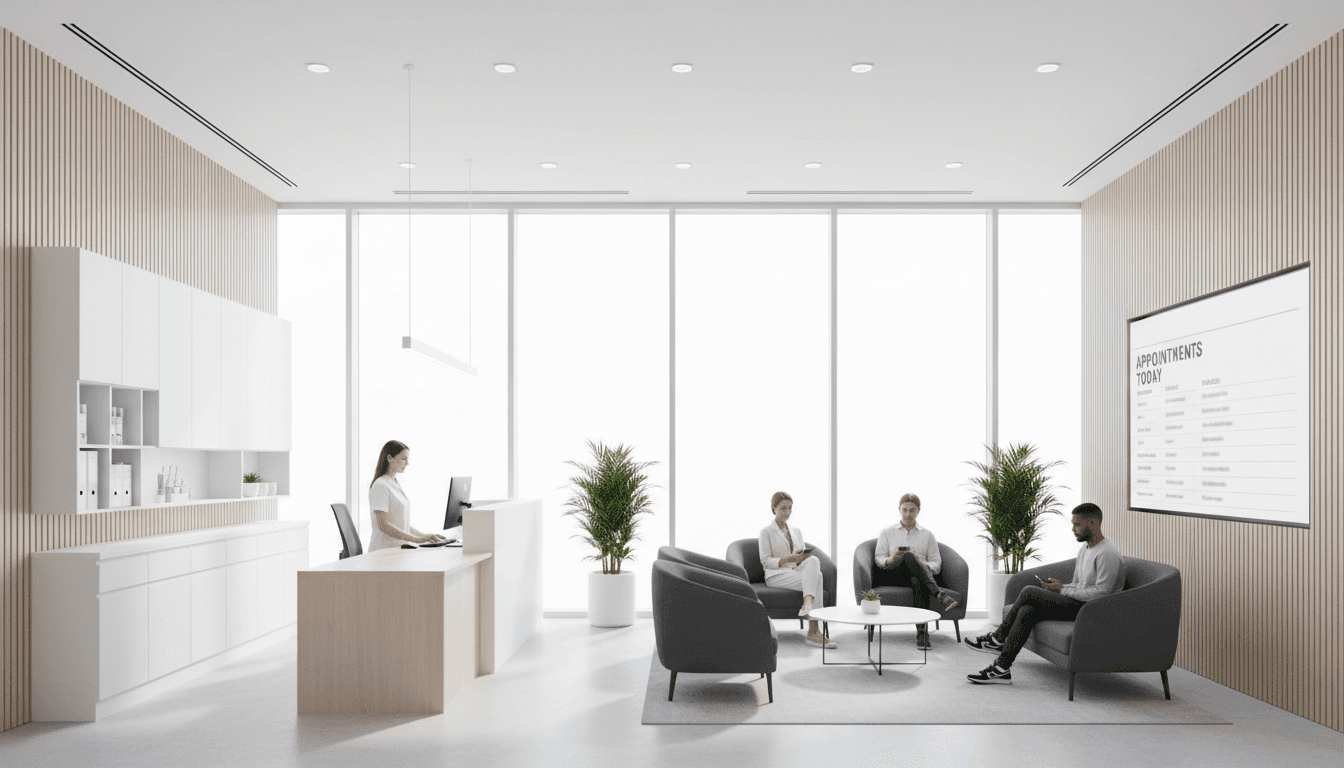 Clean modern medical office space with professional interior design