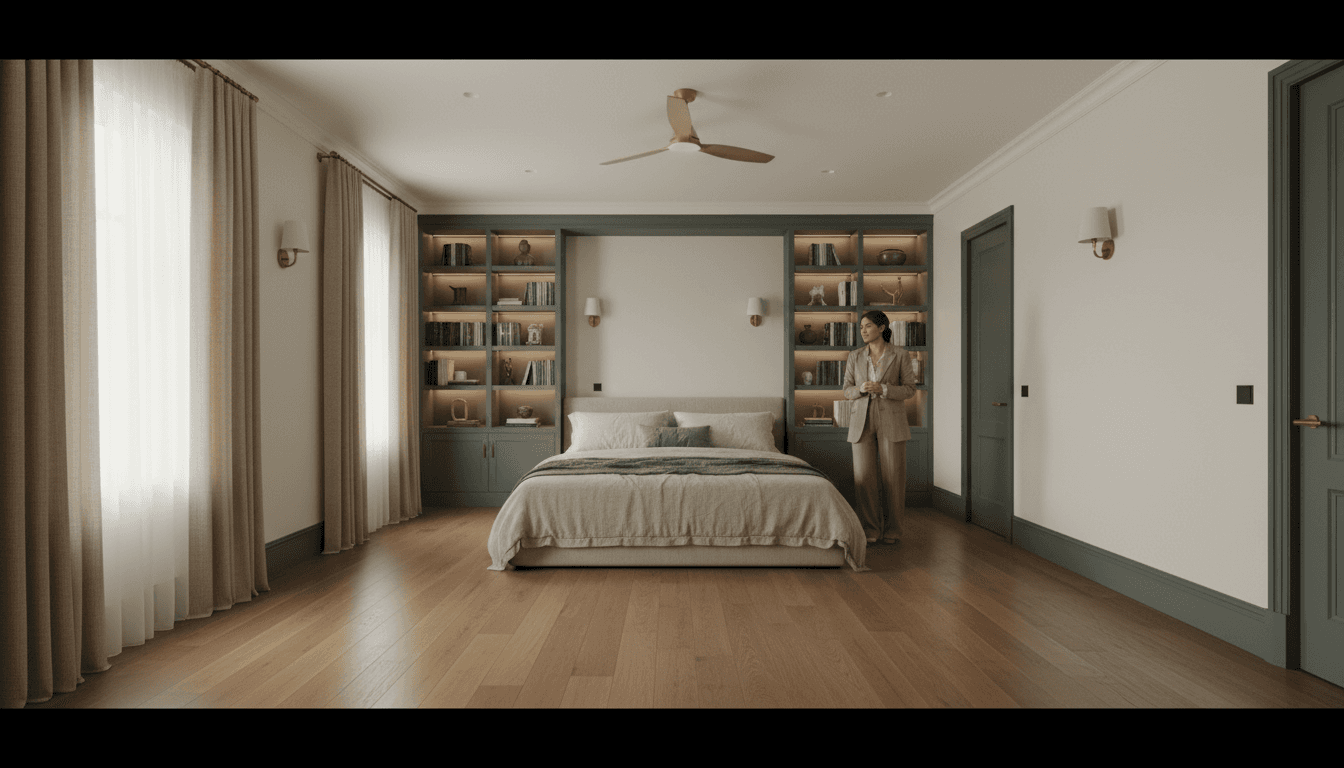 Bedroom renovation with updated finishes