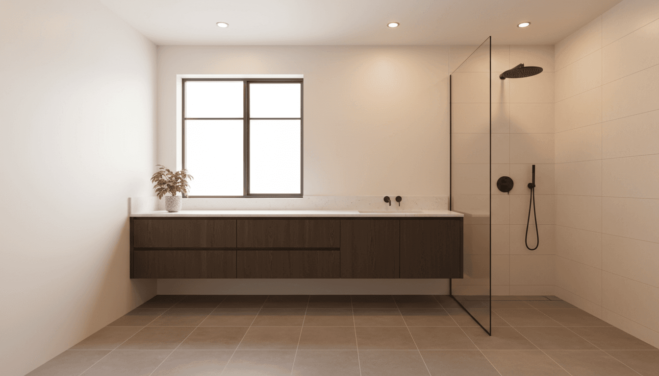 Bathroom renovation with new fixtures and tile
